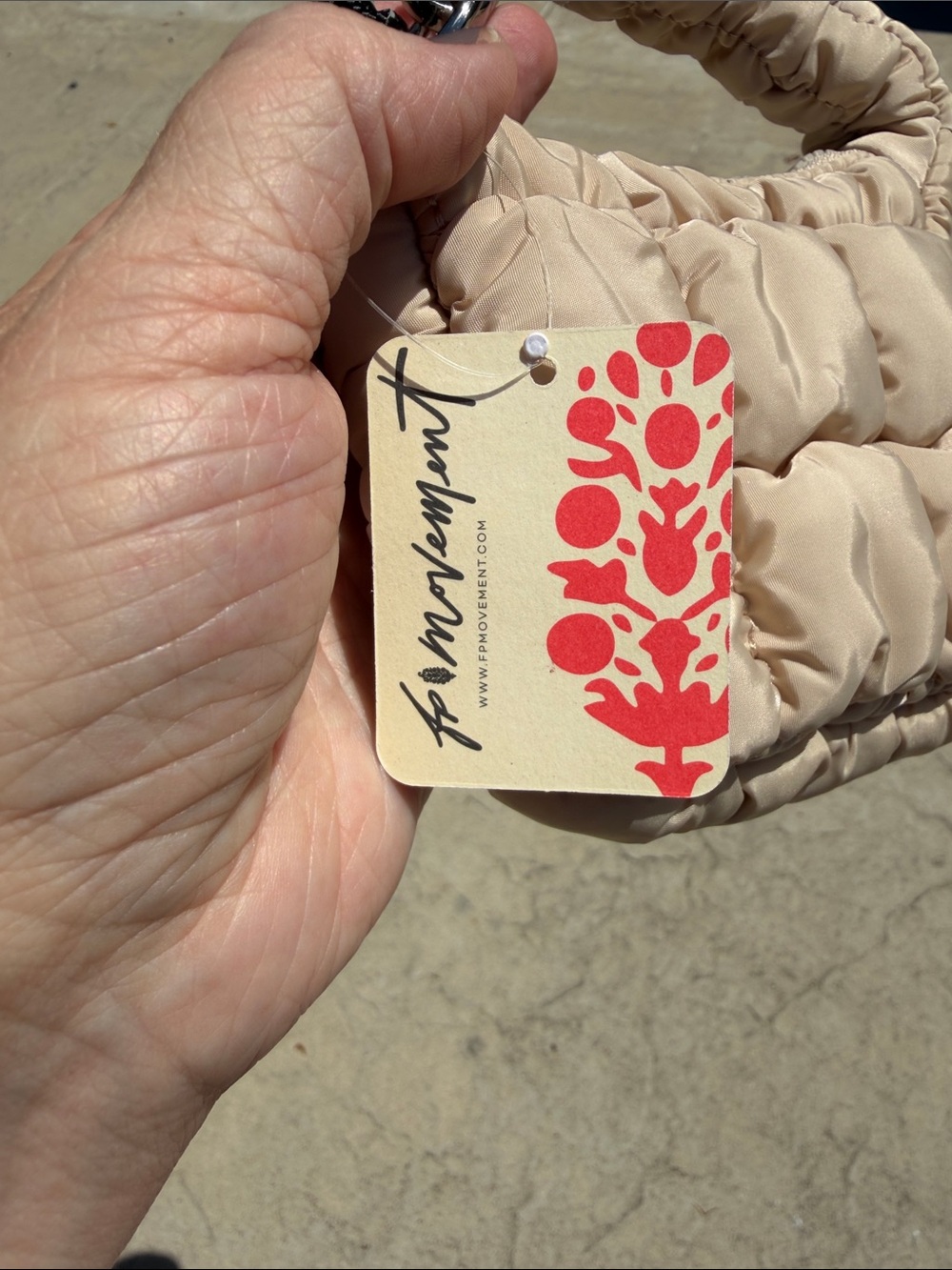FP Movement by Free People Puffed Quilted Mini Bag in Cream - Picture 2 of 4